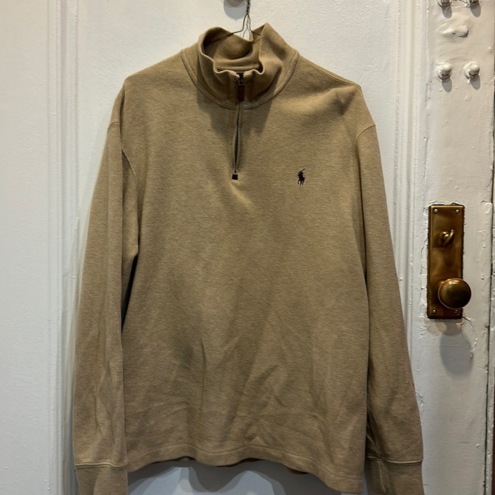 Polo khaki quarter zip - GREAT condition